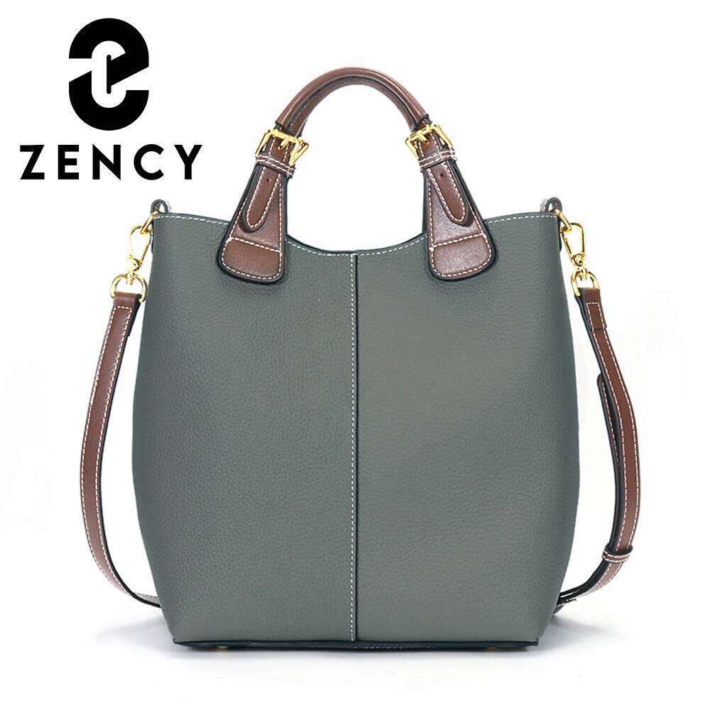 Zency Women Leather Designer Bucket Bag Large Retro Tote Handbag Female Shoulder Composite Bags Crossbody Shopper Ba 2025/06/05