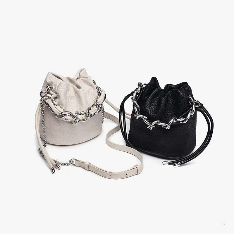 FeelStylish High End Women s Crossbody New Trendy Fashion Chain Shoulder Bucket Bag Versatile Soft INS Style