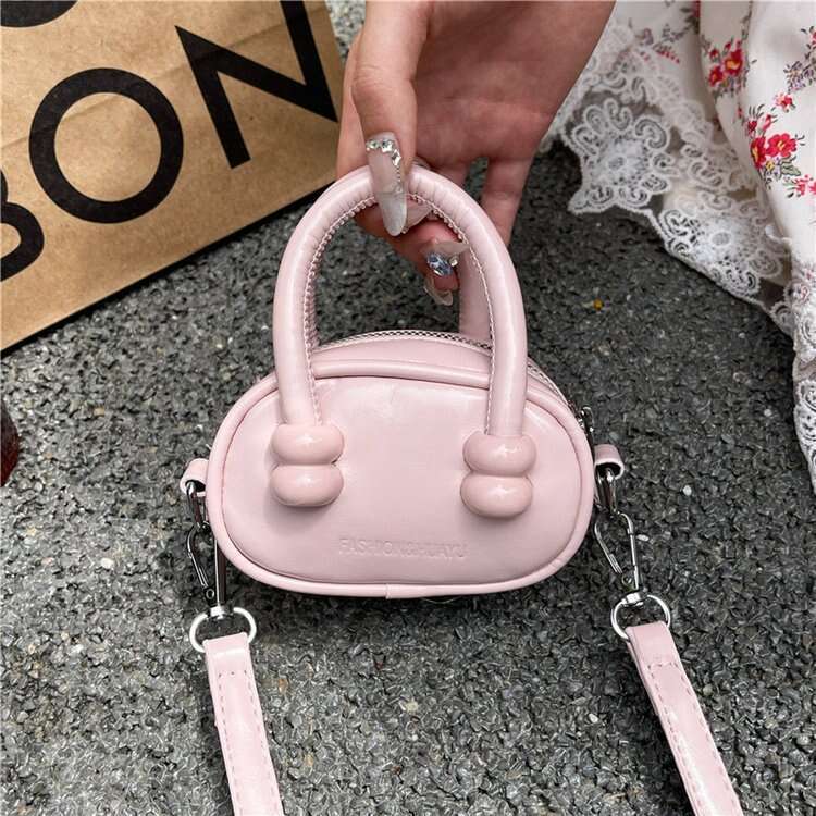 Korean Style INS New 2025 Niche Design Boston for Women Simple Mini Handbag Crossbody Small Square Bag