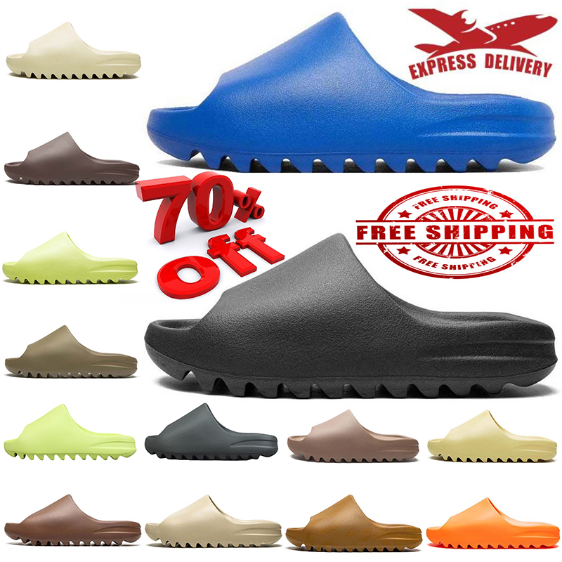 Designer sandals men women sliders resin black bone white sandal cream clay moon blue mens lightweight comfortable beach slippers 36-47