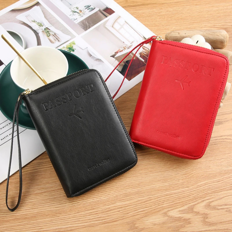 Rfid Blocking Passport Protective Cover ID Credit Card Holder Multifunctional Multi Slot Travel Wallet Bag 250605