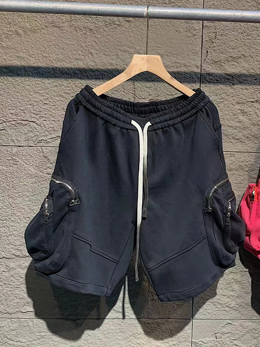 Mauroicardi Spring Summer Loose Casual Soft Baggy Cargo Shorts for Men Elastic Waist Drawstring Short Knee Length Pants Clothes 250604