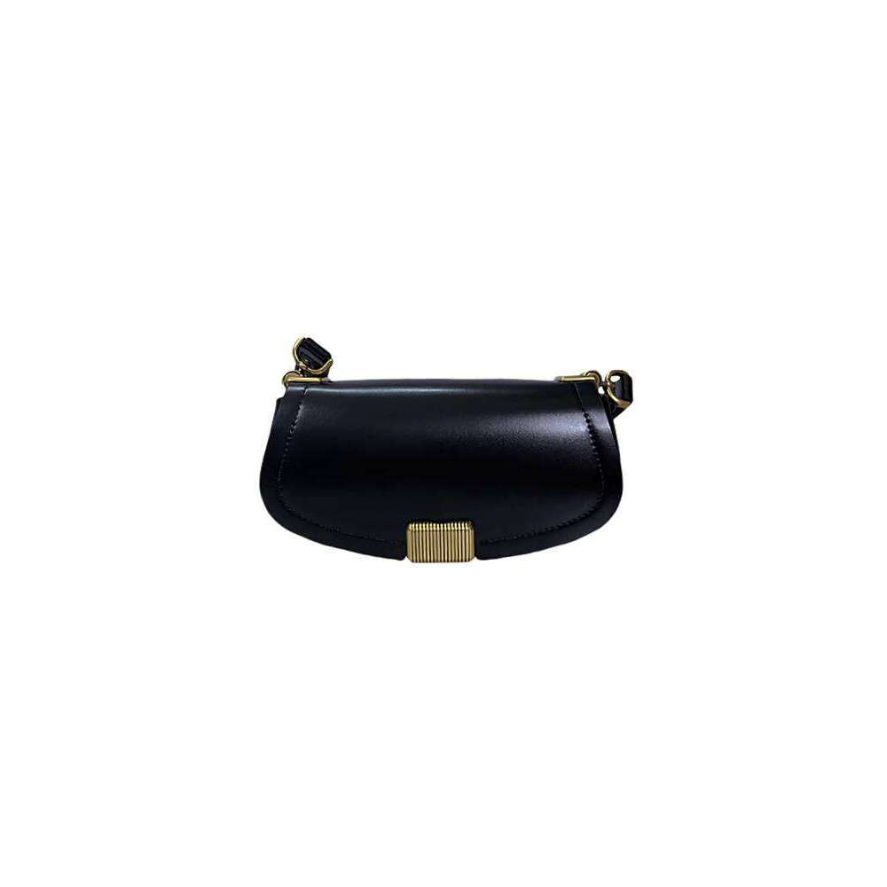 High-End Luxury Niche Black Underarm Women 2025 New Commuter Shoulder Crossbody Saddle Bag for Summer