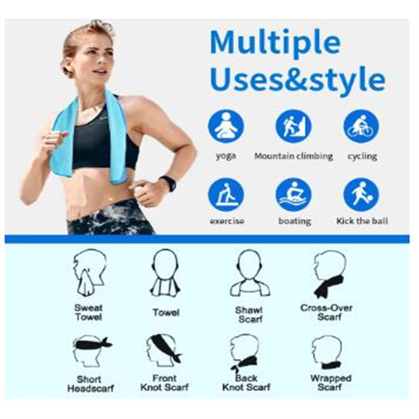 Portable Mini Silica Gel Set Cold Towel Quick Drying Breathable Chilly Sweat Absorption Sports Cooling Towel Running Yoga Gym