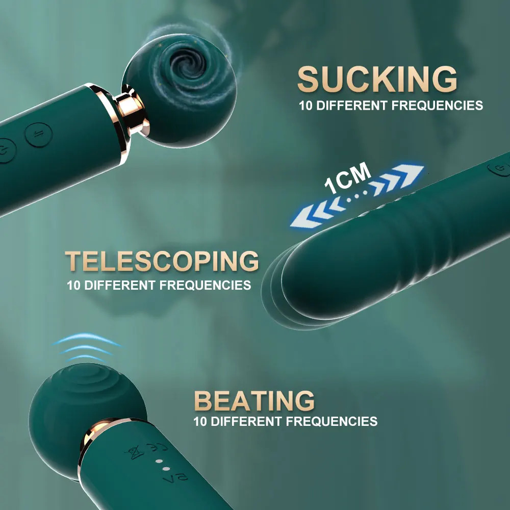 Sucking Telescopic Wand Vibrator For Women Body Massager G Spot Clitoris Stimulator Nipple Clit Sucker Masturbation Sex Products 250603