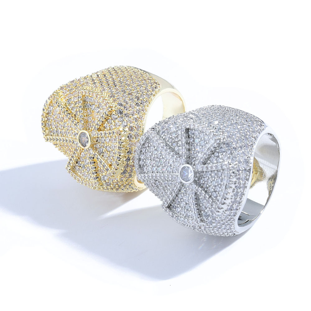 New Hip Hop Moissanite Cross Ring High End Decorative Accessories Mens Ring moissanite