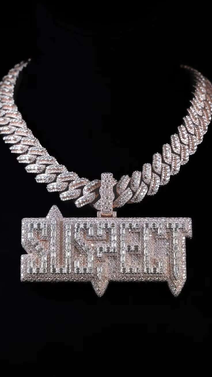 Personalized 925 Silver Moissanite Name Pendant A Custom Fine Jewelry Pendants Charms for Birthdays and Anniversaries