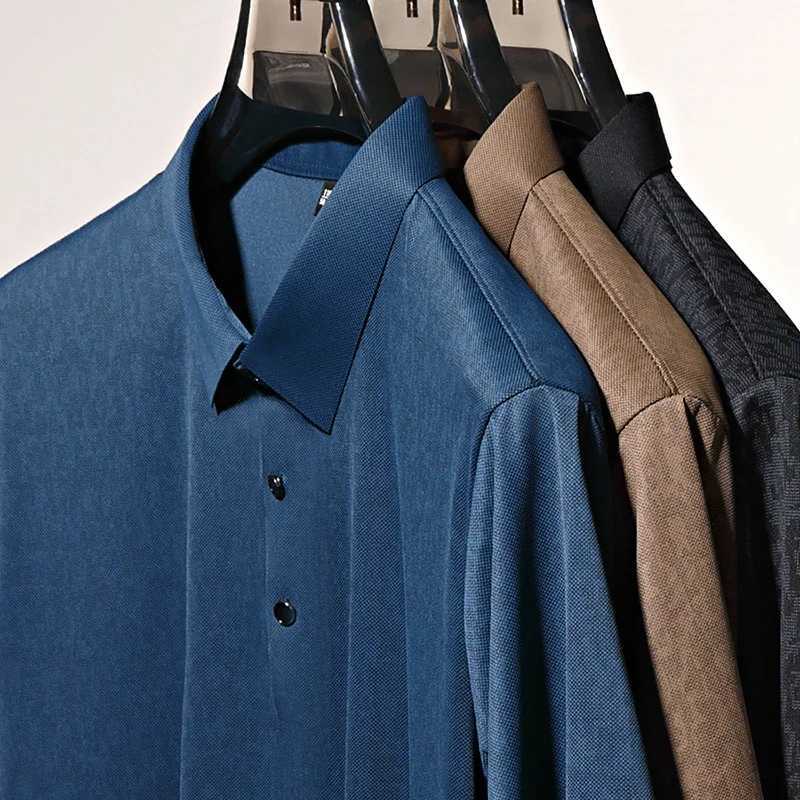 2025 New Mens Casual Fashion Printed Pattern Short Sleeve Polo Shirt Korean Edition Summer T-shirt Comfortable Versatile Top XJ250605