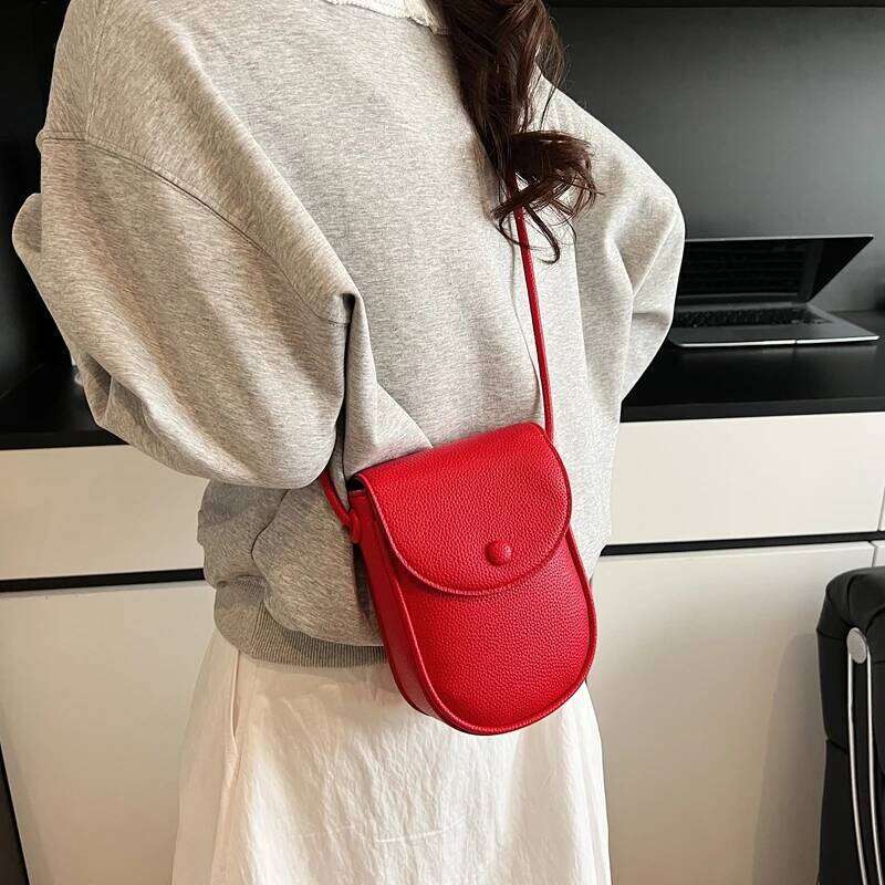 LEFTSIDE Mini PU Leather Flap Crossbody Bags for Women 2025 Fashion Simple Shoulder Bag Females Solid Color Handbags and Purses
