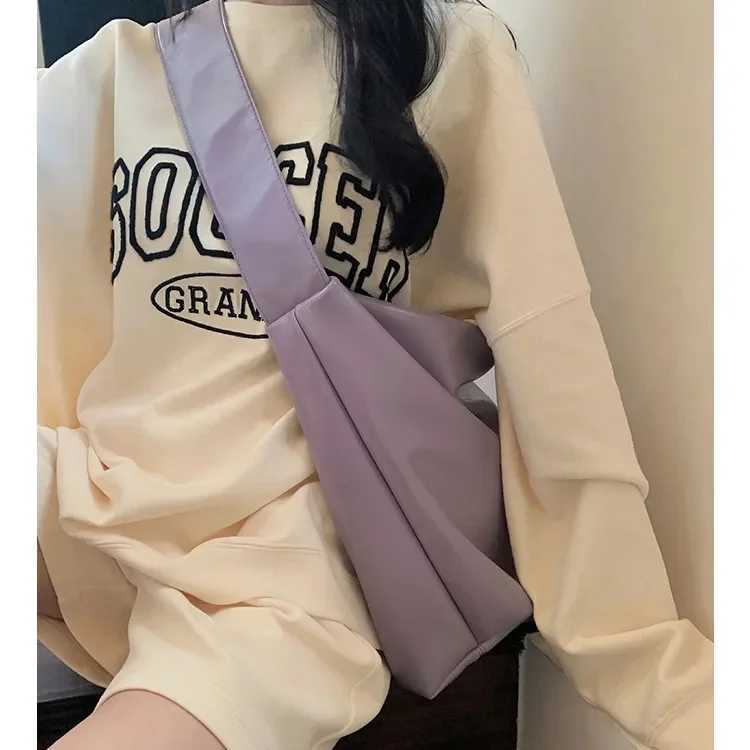 Women Tote Crossbody Bags High Capacity 2023 New Solid Color Pink Sweet Zipper PU Japanese And Korean Style Luxury Elegant XJ250605