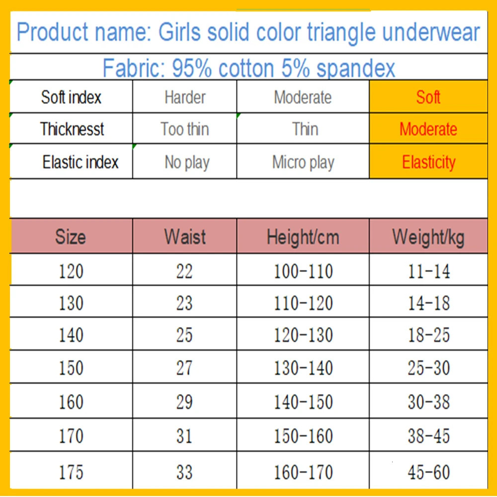 Girls Panties Kids Cotton Underwear Childrens Briefs Short Solid White Color 3Pcs/lot 250604
