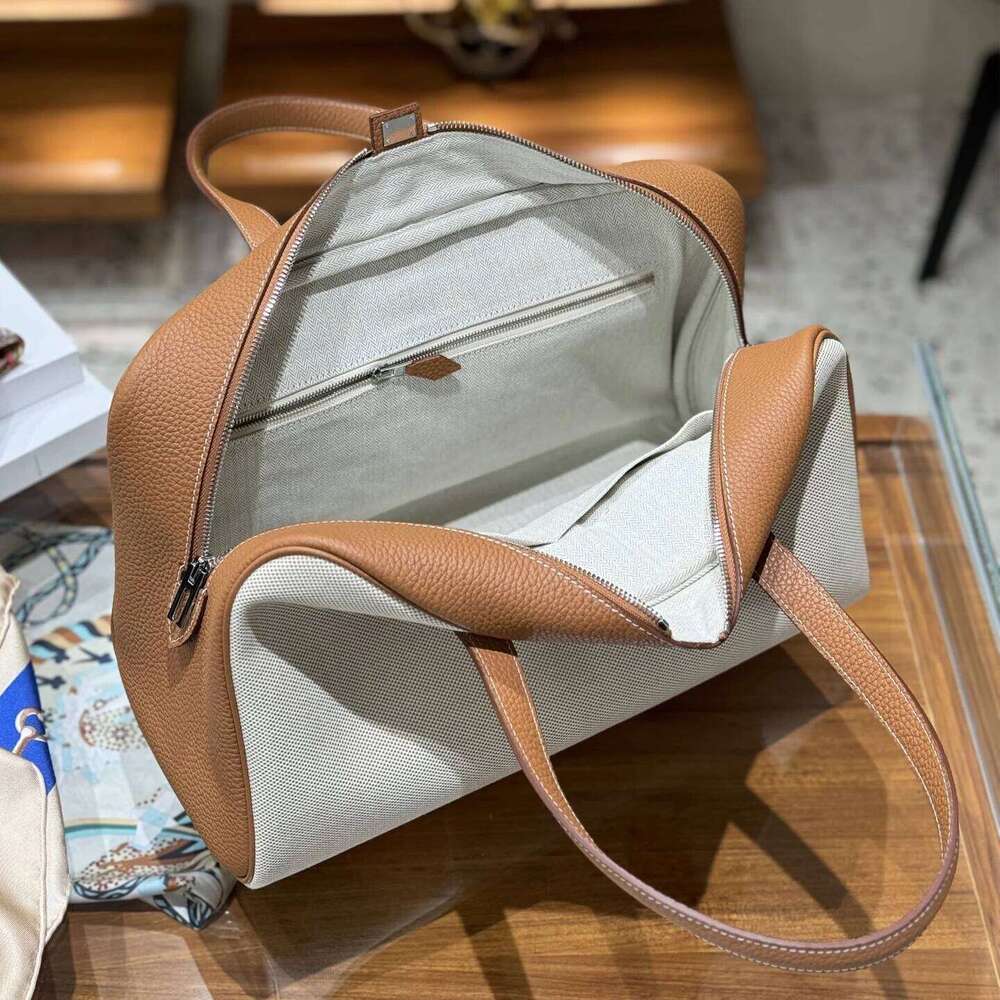 Women's Bags Designer Canvas Handbag Fashion Women's High-Capacity Bowling Pillow Bag New Color Block