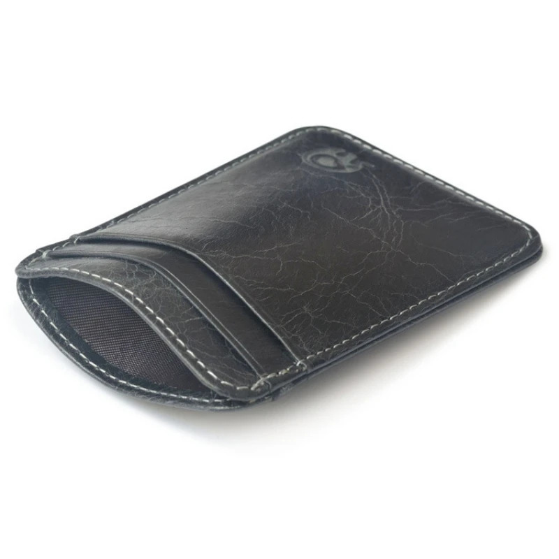 Slim Wallet For Men and Women Minimalist Front Pocket Thin Travel Genuine Leather Credit Card Holder 250605