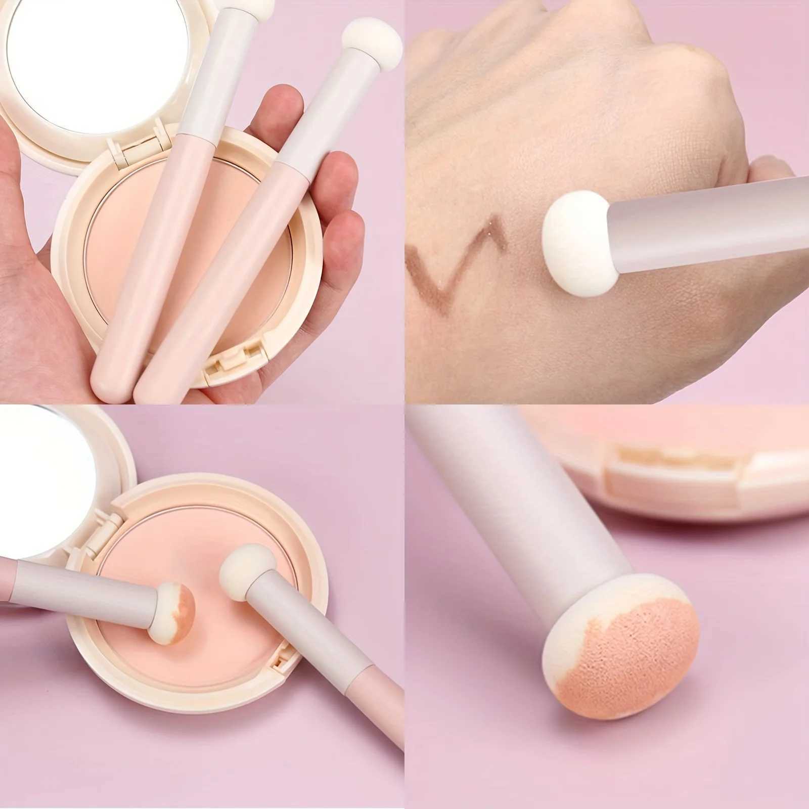 3Pcs Soft Mushroom Sponge Head Makeup Brushes Concealer Brush Lipstick Lip Powder Puff Foundation Contour Cosmetic Tools W250605
