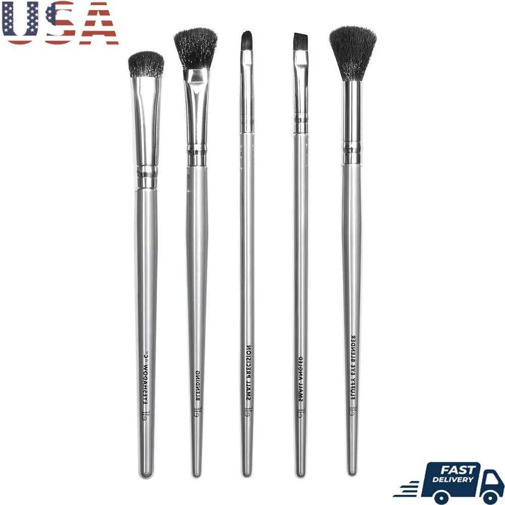 Smoky Eye Brush Kit 5 Piece Set Vegan Cruelty-Free Synthetic Brushes Eyeshadow Blending Precision Fluffy Eye Blender Ideal Smoky W250605