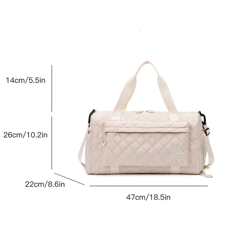 Large Capacity Travel Fitness Bag With Separate Shoe CompartmentWater-Resistant Multiple Pockets For Gym Duffel Bag 250530