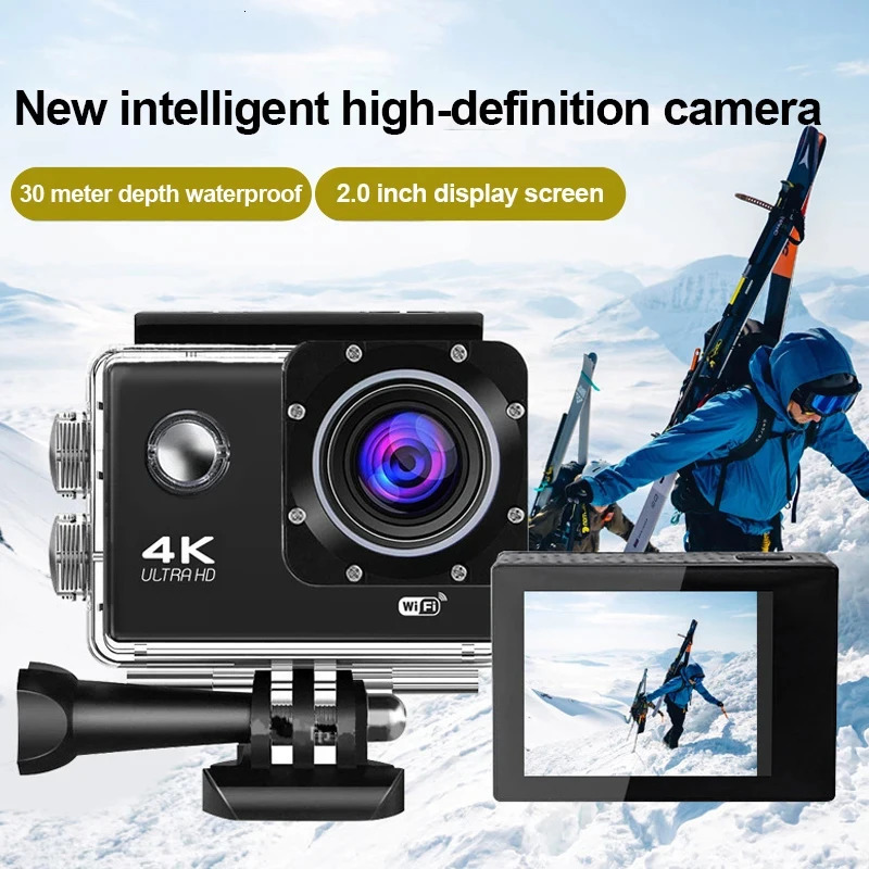 Ultra HD 4K Action Camera 1080P30FPS 20 inch Screen WiFi Remote Control Mini Cameras Waterproof DV Helmet Go Sport Pro 250526