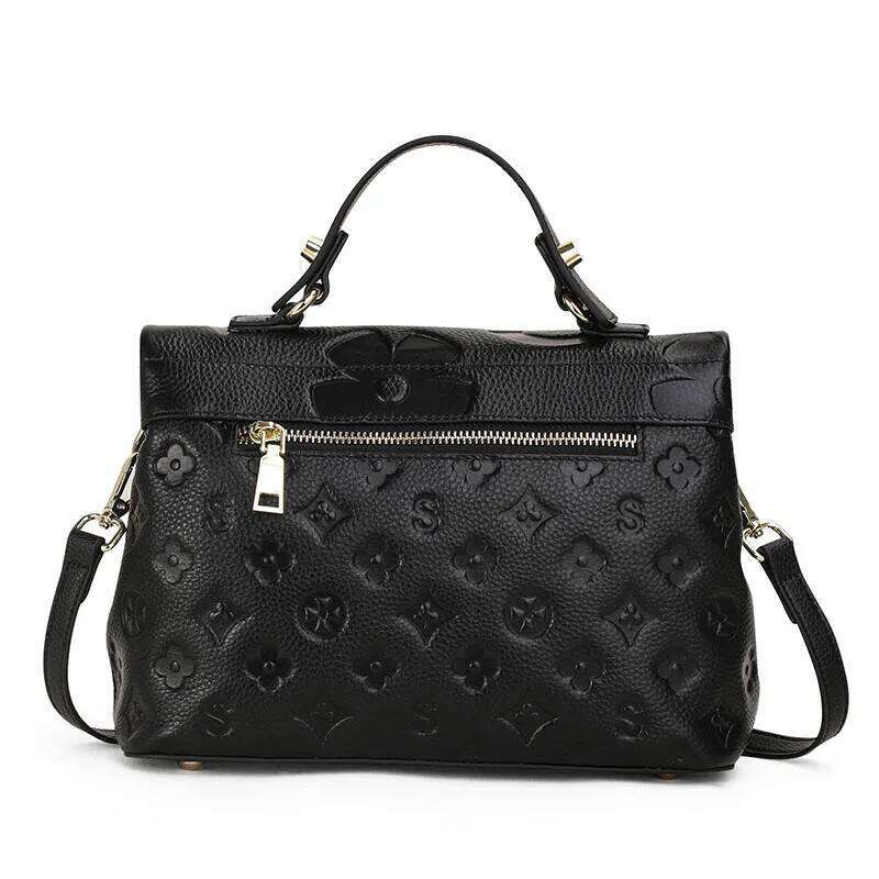 Top layer cowhide New fashionable versatile summer handbag Women s Genuine leather one shoulder crossbody bag