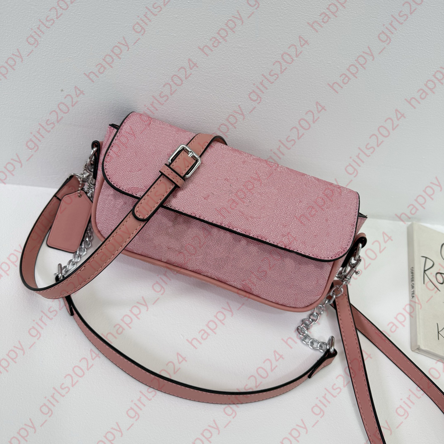 HAILEY Designer Flap Pochette Tote Hand bag Women Pink Crossbody Wallet Shoulder Bag Ladies Fashoin Handbags Satchels Hobo Purse Cosmetic Pouch mobile phone bag