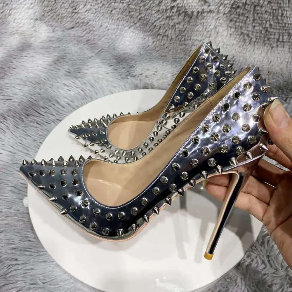 Sparkly Stiletto Heels: Women's Pointed Toe Evening Pumps - Elegant Slip-On Design, Available in 8cm, 10cm, and 12cm Heel Heights