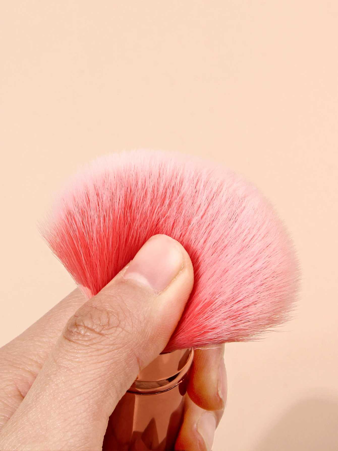 Portable travel Single telescopic Brush Loose Brush Soft B Brush Mushroom Head Powder Setting Brush Multi-functional brush W250605