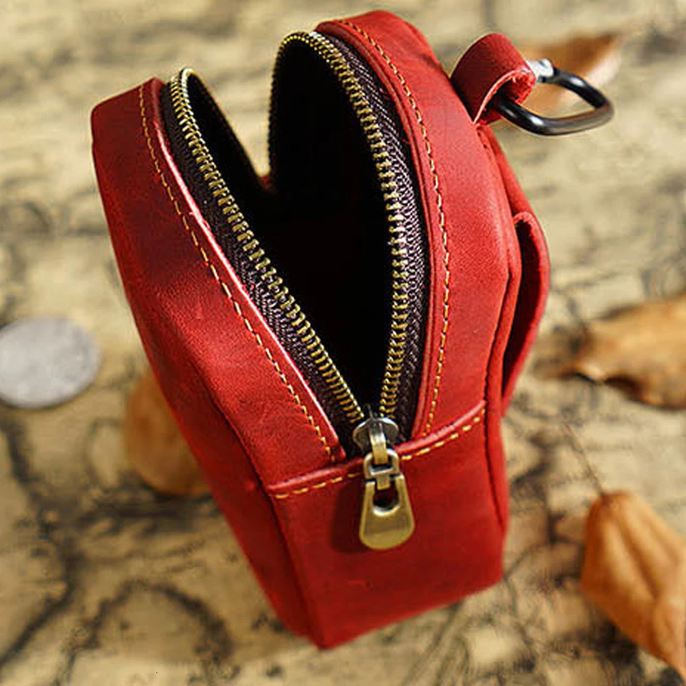 Leather Wallet Card Holder Belt Pouch Running and Outdoor Leisure Bag 250605