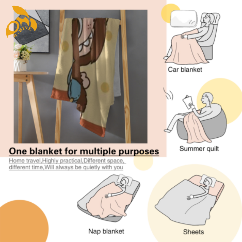 free shipping Customize Blankets designer Customize Blankets 60x80inch white pink grey Blanket lububu