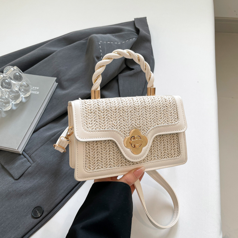 designer 2025 Spring New Fashionable Niche Design Small Square Bag Trendy Casual Textured Women's Shoulder Crossbody Bag