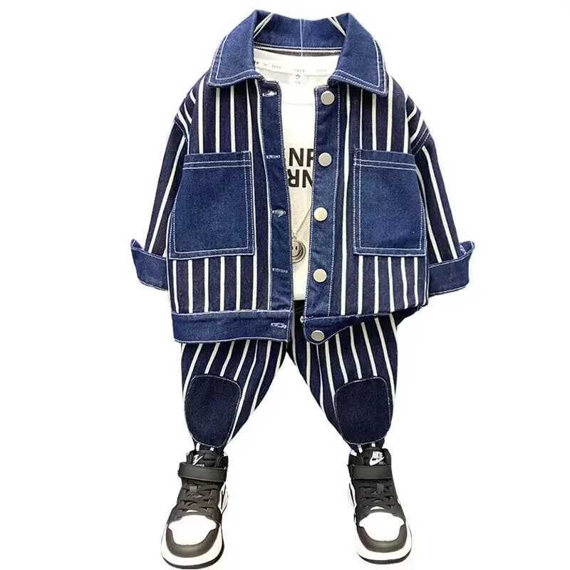 Children Clothing Suit New Boy Fashion Jacket + Pants 2PCS Set Kids Baby Boy Clothes Suits Autumn Spring R250605