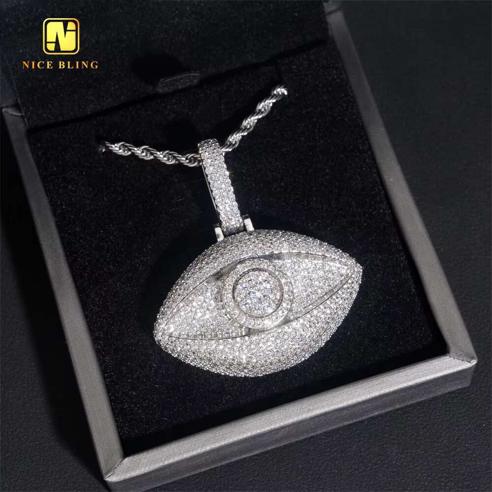 Classic Custom Pendant 925 Sterling Silver Hip Hop Moissanite Jewelry Iced Out VVS Moissanite Diamond Pendant Necklace