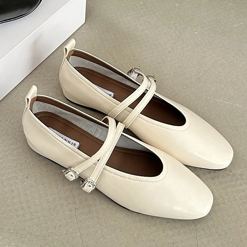 Female Shallow Fashion Buckle Strap Footwear In 2025 Ladies Flats With Shoes Flats Mary Janes Shoes For Women 250603
