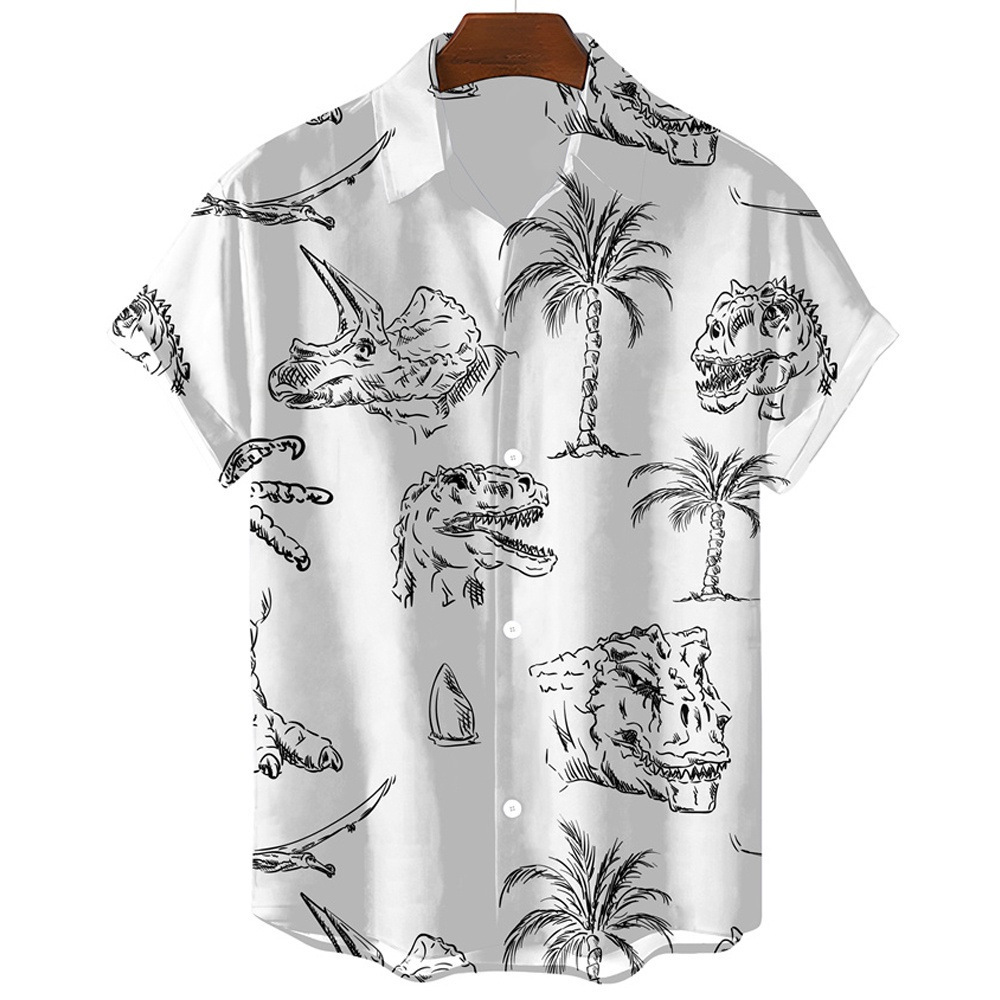 shirt Men's sleeve shirt Designer top Trendy T shirt 2025 floral literary print casual 3D mens shirts