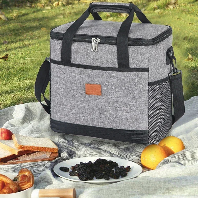 25L Large Capacity Insulated Cooler Bag Foldable Ice Box for Camping Beach BBQ Picnic Leakproof Portable Freezer Lunch Tote 250604