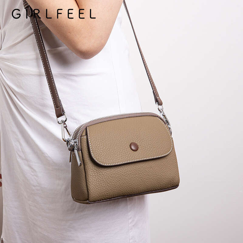 Gefeni Small for Women 2025 New Trend Top Layer Cowhide Women's Genuine Leather Fashion Shoulder Light Luxury Crossbody Bag