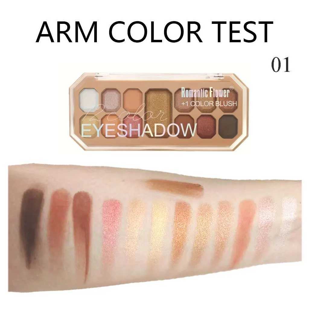 2 Color Eyeshadow Palette with Blush Long-Lasting Waterproof Face Makeup Set for Daily Use Makeup Tray And Eyeshadow Box W250605