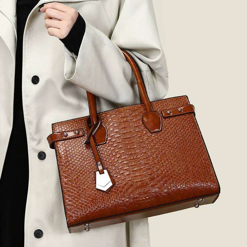 Women's Bags Designer Purse And Handbag For Women PU Leather Satchel Tote Crocodile Pattern Lady Top-Handle Bag Crossbody Shoulder Bags