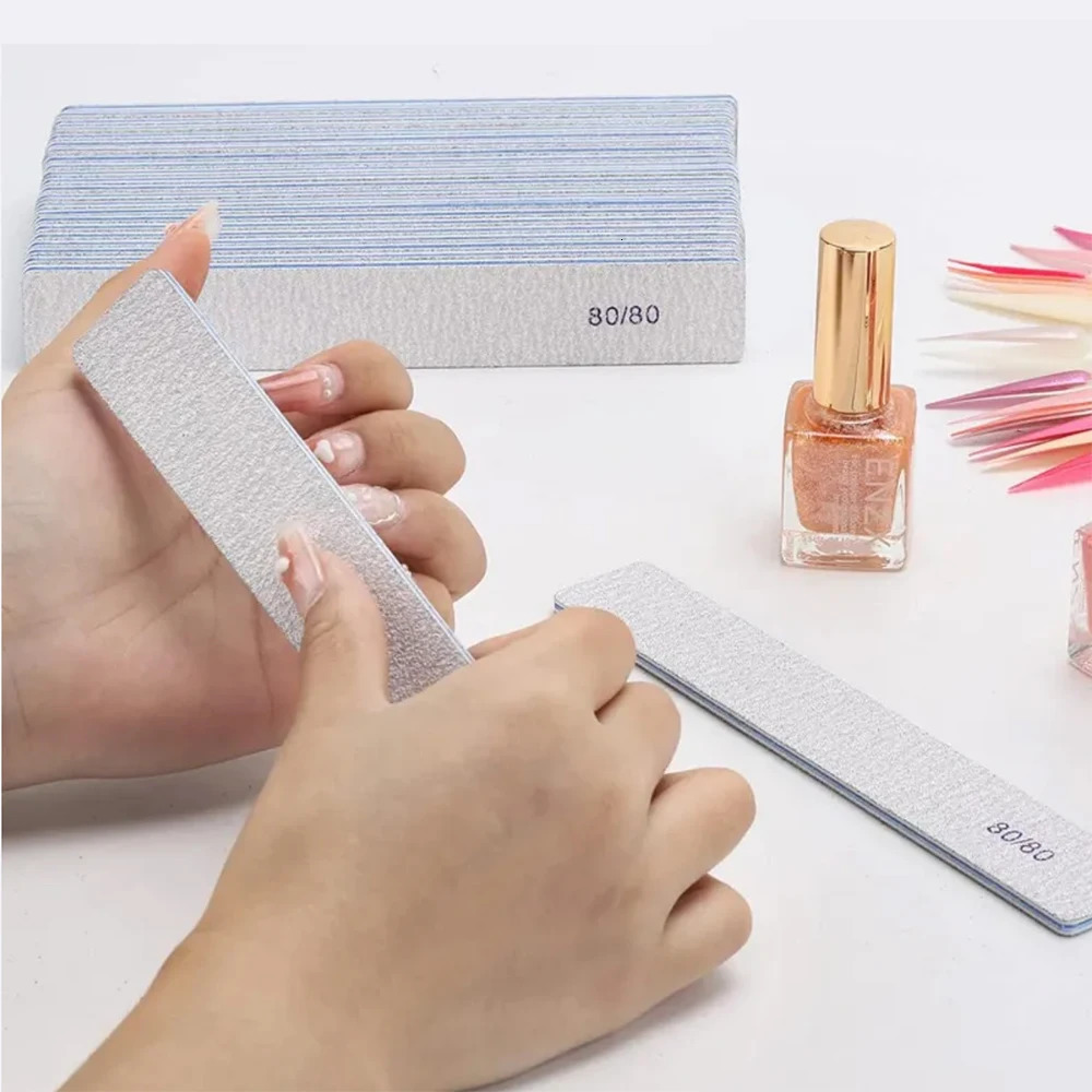 Reusable Nail FIle 100/180 Grit Sandpaper Gel Polishing Files for Nails Beauty 250605