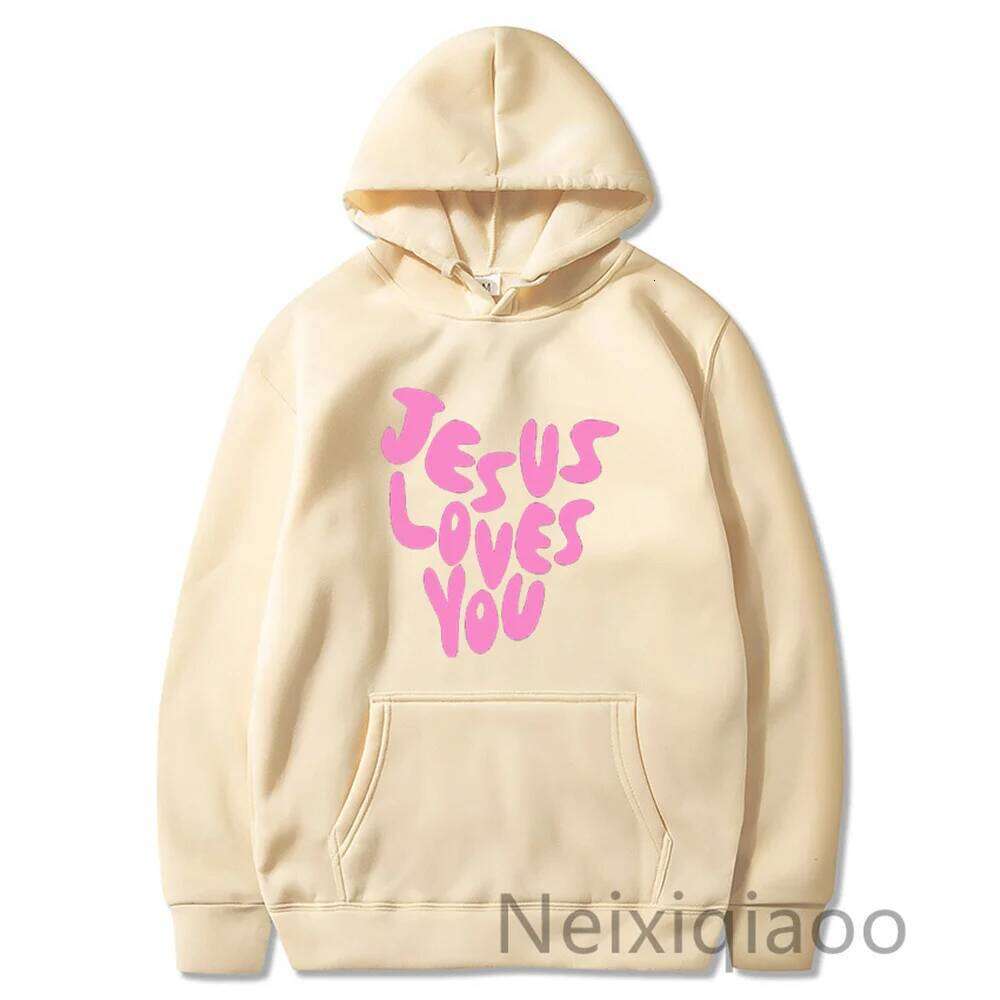 Plus Size Jesus Love You - Christian Hooded Sweatshirts Hoodie Streetwear Fashion Pullover Men Women Autumn Winter Clothing