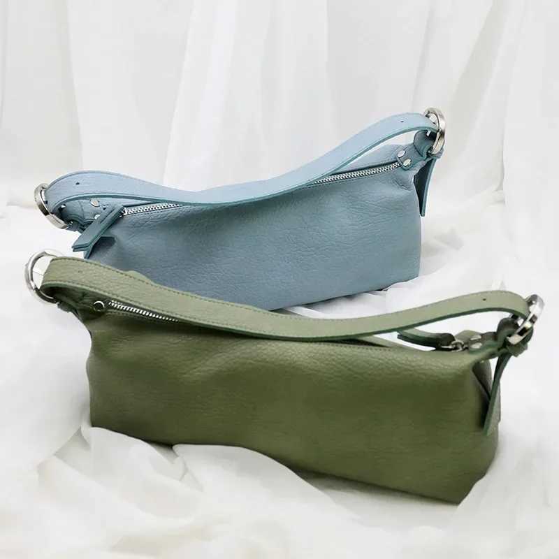 Underarm Bag for Women Summer New Small Fresh Line Celebrity Temperament E-Shoulder Handbag Soft Lychee Pattern Baguette Bag XJ250605