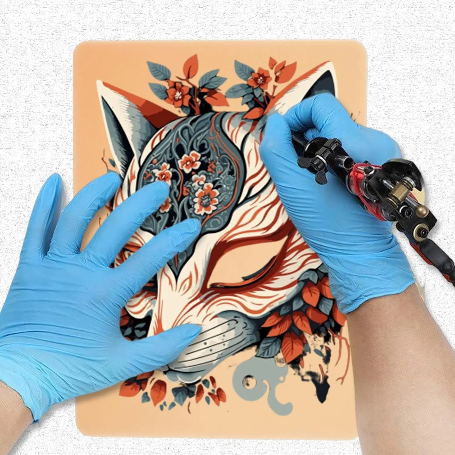 1510531pcs Tattoo Practice Skin 3MM 1MM Thick Double Sides Silicone Microblading Eyebrow anent Makeup Practice Fake Skin 250604