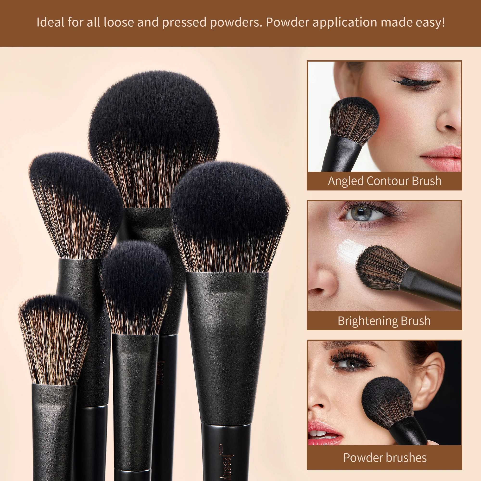 Jessup Makeup Brushes 14pcs Makeup Brushes set Contour Foundation Powder Eyeshadow Highlight Blending Concealer Liner T336 W250605