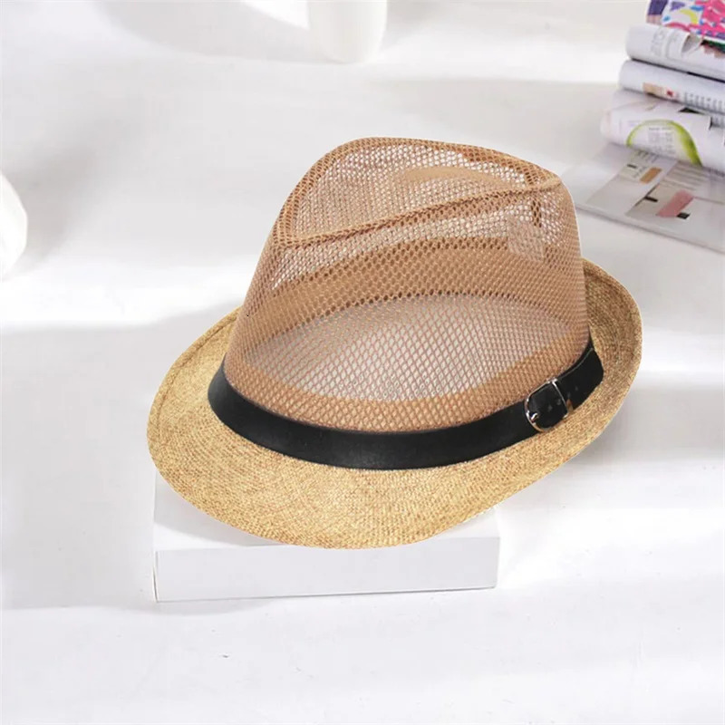 Men s Classic Straw Panama Hat with Wide Brim and Breathable n for Summer Beach Vacation Lightweight Sun Hat 250605
