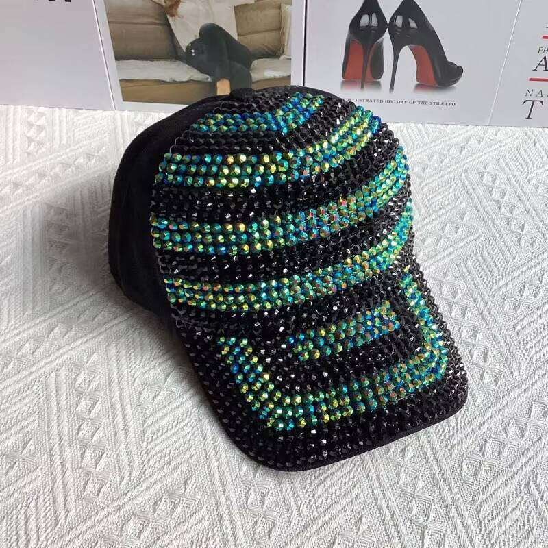New Luxurious Two-Tone Rhinestone Adjustable Baseball Cap Fashion Sunscreen Sun Hat Wholesale