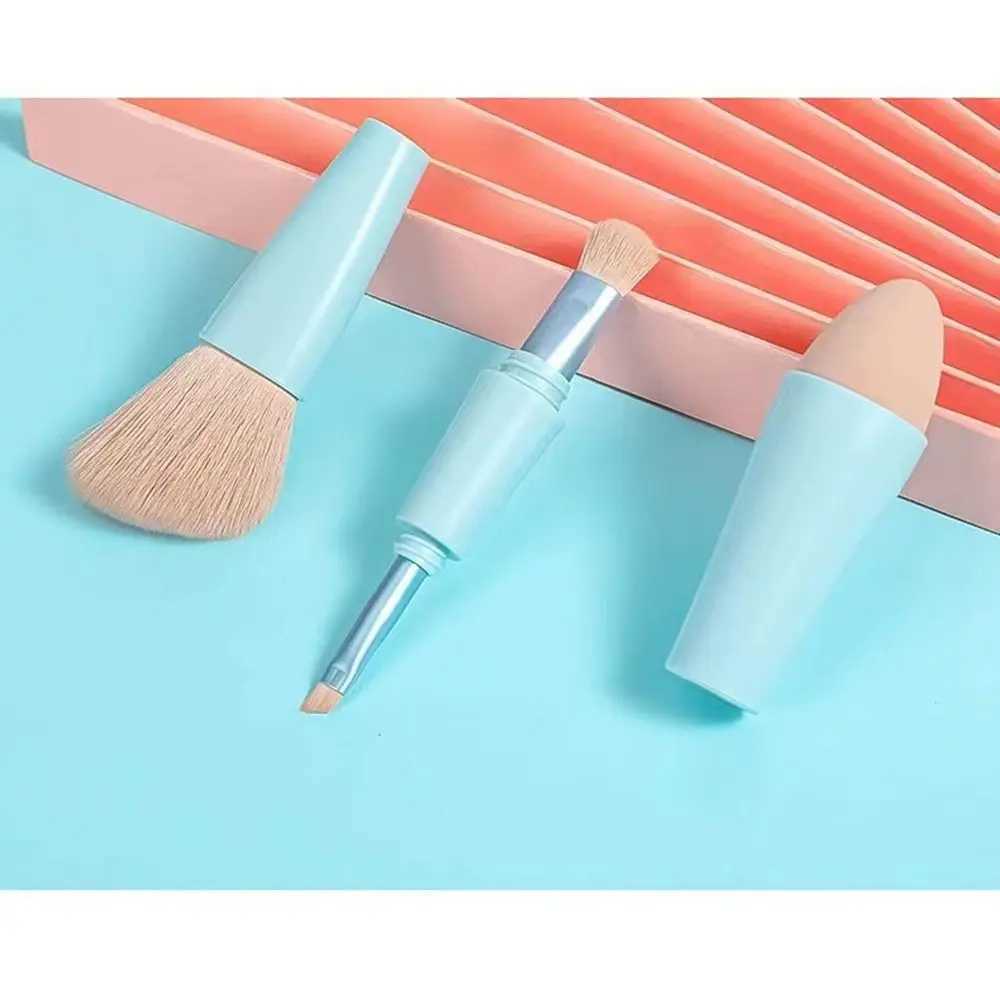 4-in-1 Makeup Brush Set Multifunctional Liner Brush Double Ended Cosmetic Brushes Detachable Complexion Brush Eyeshadow Brush W250605