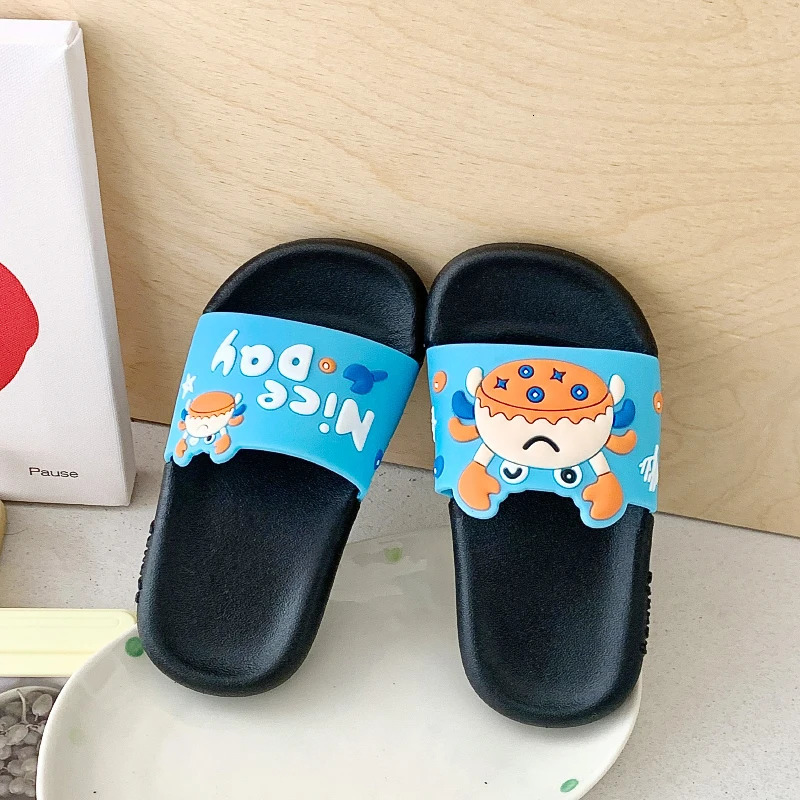 Boys Slippers Summer Waterproof Beach Slippers for Children 2 to 3 4 5 6 7 8 9 Years Funny Toddler Boy Slippers Baby Kids Shoes 250604