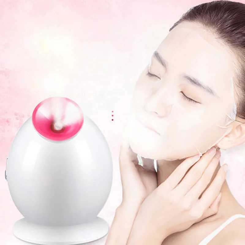 Beauty Salon Hot Steam Spray Nebulizer Face Sprayer Facial Thermal Steamer Humidifier Vaporizer Skin Care Machine Mist Fogger XJ250607