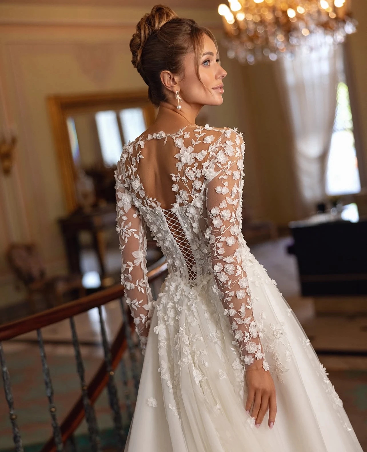 Elegant Wedding Dress 2025 Sweetheart 3D Flowers Lace Appliques Illusion Tulle A-line Church Bride Bridal Gowns Vestidos De Noiva Robe De Mariage