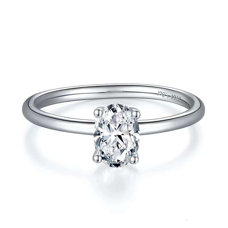 Classic Oval Cut VVS Moissanite Ring 925 Sterling Silver Moissanite Engagement Wedding Rings