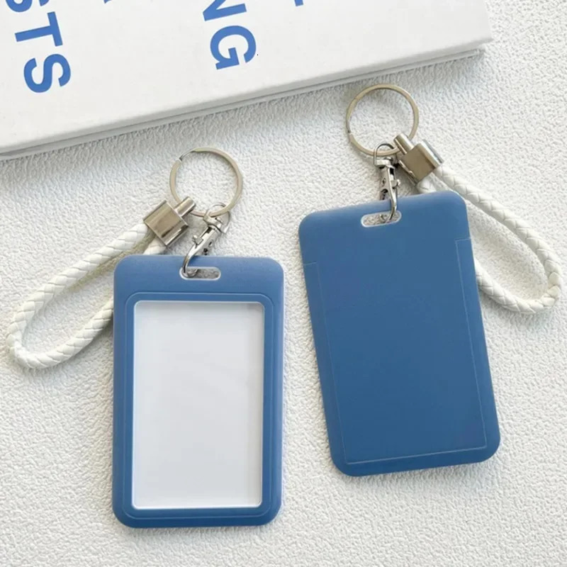1Pc Macaron Bus ID Card Protective Cover Cases Student Meat Keyring Campus Access Door Credit Holder Bag Set Key Chain 250605