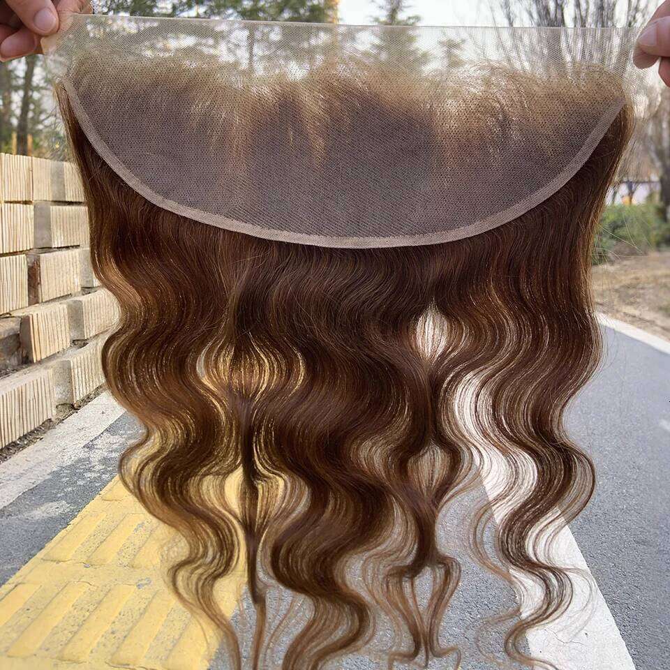 Body Wave Bundles With #4 Chocolate Brown 4x4 HD Closure Brazilian Unprocessed Human Hair Weaving Extensions